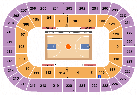 Bon Secours Wellness Arena NCAA Seating Chart